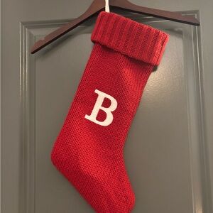 Target Red Holiday Stocking with White Initial